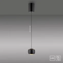 LED Pendelleuchte schwarz 1 flammig höhenverstellbar Esszimmer