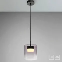 LED Pendelleuchte schwarz 1-flammig dimmbar in 3 Stufen Esszimmer