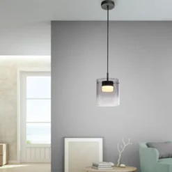 LED Pendelleuchte schwarz 1-flammig dimmbar in 3 Stufen Esszimmer