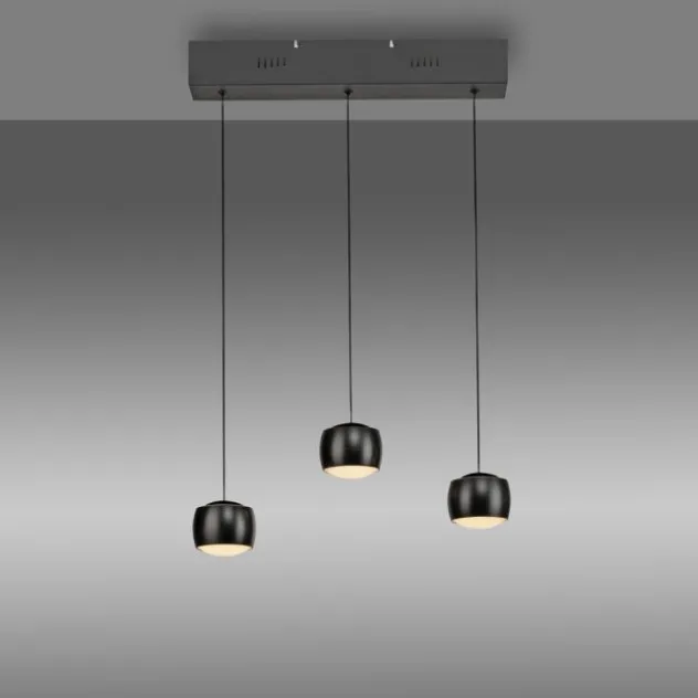 LED Pendelleuchte schwarz 3 flammig höhenverstellbar Esszimmer