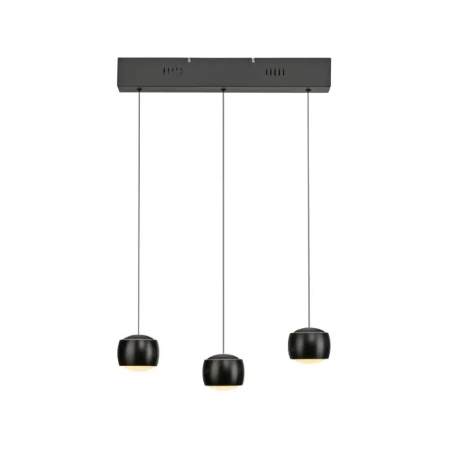 LED Pendelleuchte schwarz 3 flammig höhenverstellbar Esszimmer