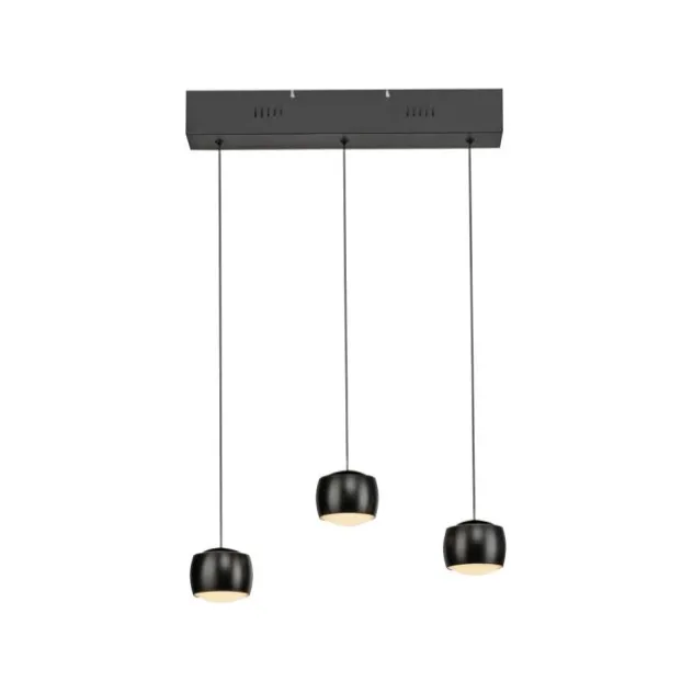 LED Pendelleuchte schwarz 3 flammig höhenverstellbar Esszimmer
