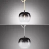 LED Pendelleuchte schwarz 1 flammig Seil beleuchtet höhenverstellbar