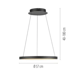 LED Pendelleuchte schwarz höhenverstellbar dimmbar Memoryfunktion