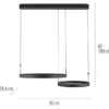 LED Pendelleuchte schwarz höhenverstellbar Fernbedienung dimmbar CCT