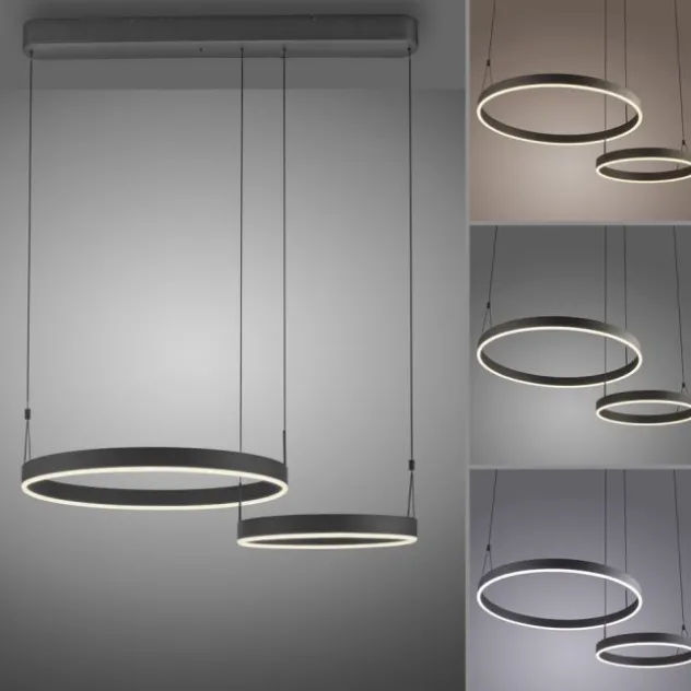 LED Pendelleuchte schwarz höhenverstellbar Fernbedienung dimmbar CCT