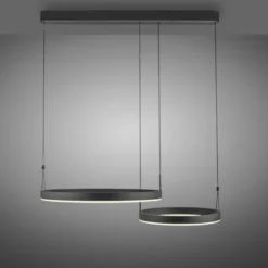 LED Pendelleuchte schwarz höhenverstellbar Fernbedienung dimmbar CCT