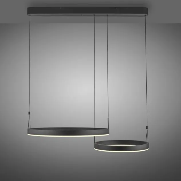 LED Pendelleuchte schwarz höhenverstellbar Fernbedienung dimmbar CCT