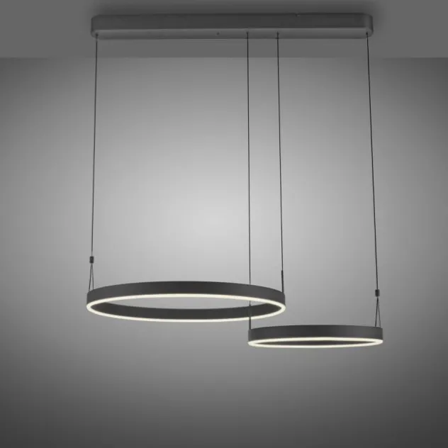 LED Pendelleuchte schwarz höhenverstellbar Fernbedienung dimmbar CCT