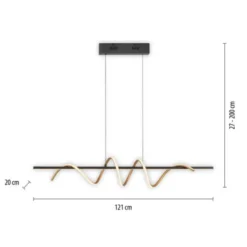 LED Pendelleuchte schwarz messing höhenverstellbar per Lift dimmbar