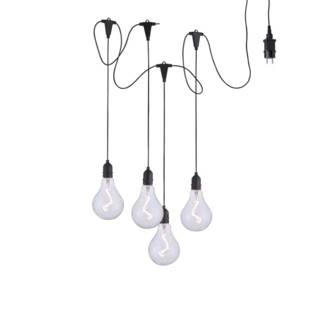 LED Pendelleuchte, schwarz, spritzwassergeschützt, modern