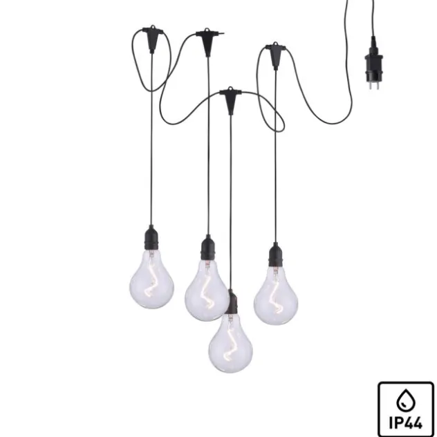 LED Pendelleuchte, schwarz, spritzwassergeschützt, modern