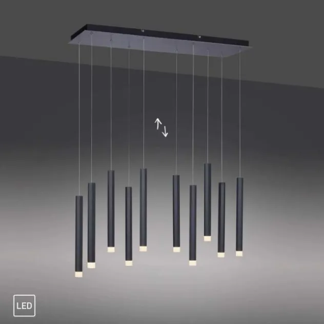 LED-Pendelleuchte, schwarz, warmweiß, IP20, Innenleuchte
