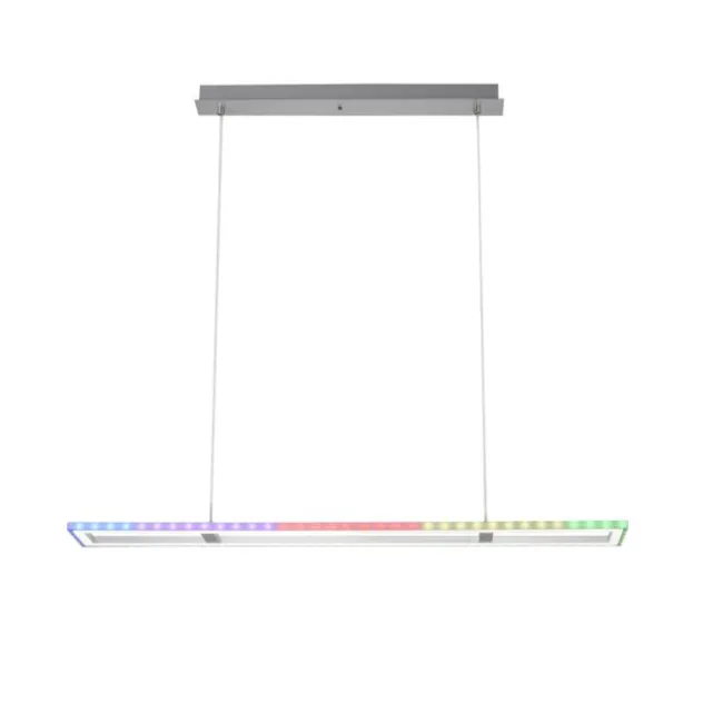 LED Pendelleuchte silberfarbig dimmbar Rainbow RGB Memorfunktion Esszimmer