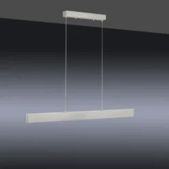 LED Pendelleuchte silber, Fernbedienung, Tuya App smarthome