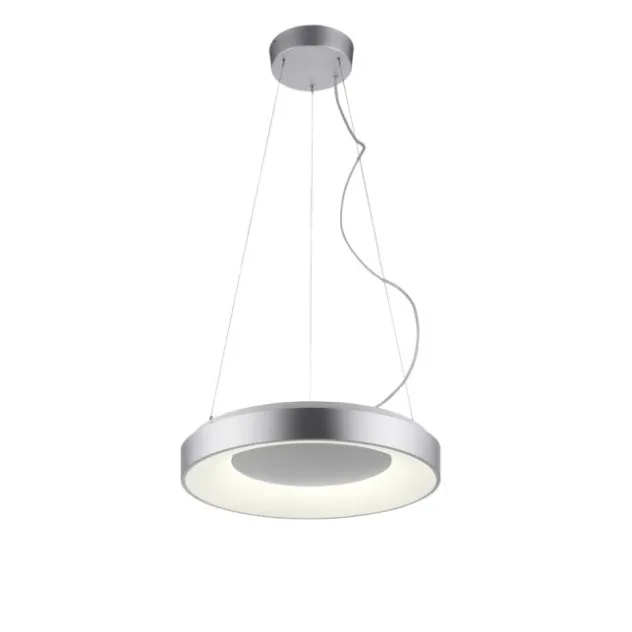 LED Pendelleuchte silber steuerbar über App dimmbar RGB+CCT