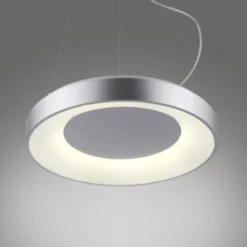 LED Pendelleuchte silber steuerbar über App dimmbar RGB+CCT