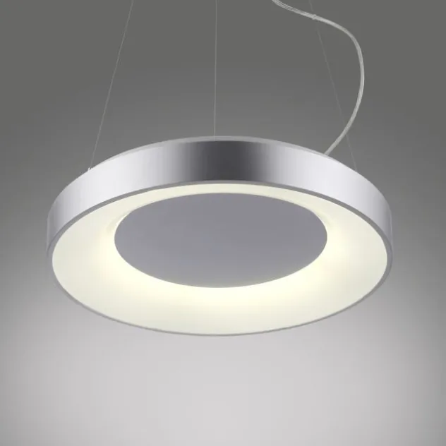 LED Pendelleuchte silber steuerbar über App dimmbar RGB+CCT
