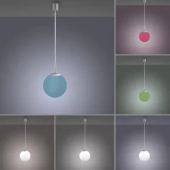 LED Pendelleuchte Smarthome D=20 silber dimmbar App Fernbedienung