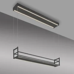 LED Pendelleuchte SONTURA, schwarz, Ablagefläche, Memoryfunktion