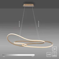 LED Pendelleuchte TWIST, sand, mit vorhandenem Schalter dimmbar, höhenverstellbar