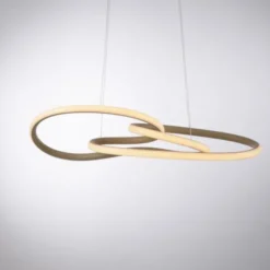 LED Pendelleuchte TWIST, sandfarben, höhenverstellbar, Memoryfunktion