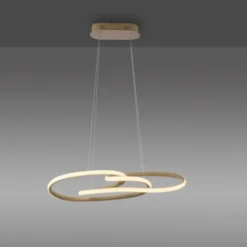 LED Pendelleuchte TWIST, sandfarben, höhenverstellbar, Memoryfunktion