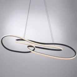 LED Pendelleuchte TWIST, schwarz, höhenverstellbar, dimmbar, Memoryfunktion