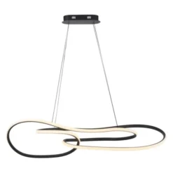 LED Pendelleuchte TWIST, schwarz, höhenverstellbar, dimmbar, Memoryfunktion