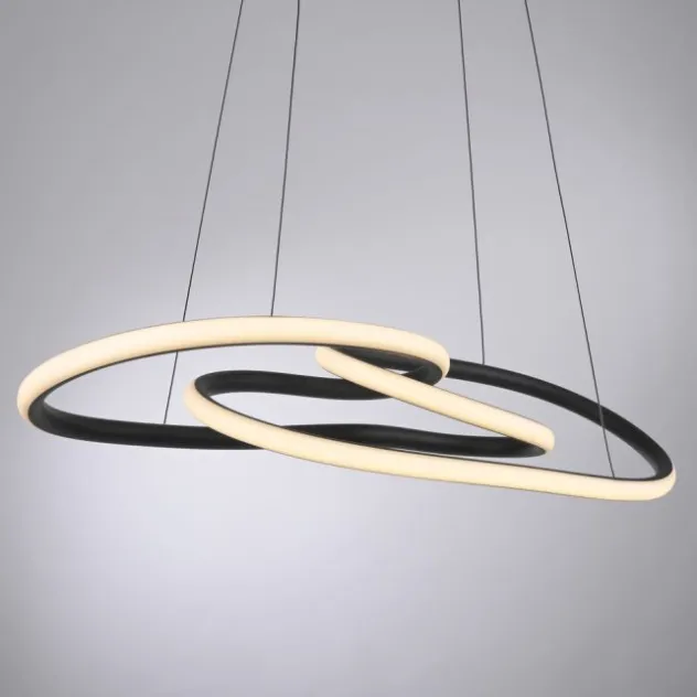 LED Pendelleuchte TWIST, schwarz, höhenverstellbar, Memoryfunktion
