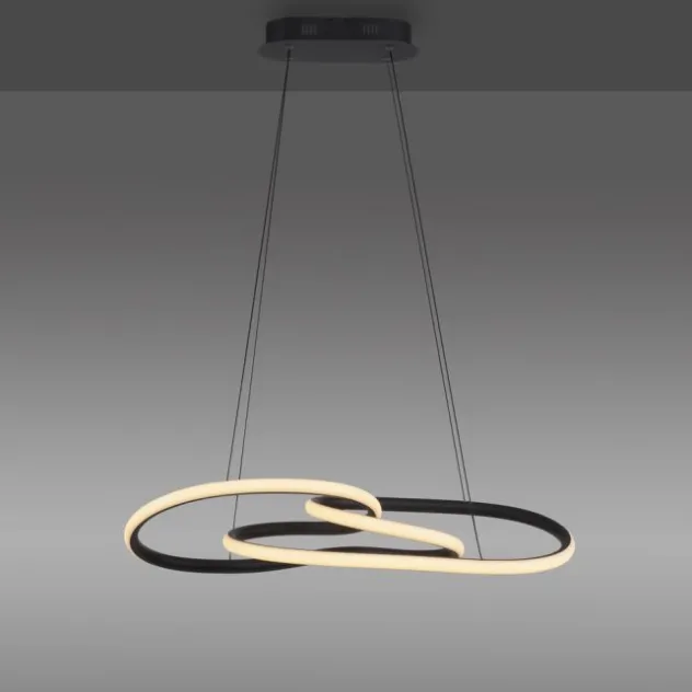 LED Pendelleuchte TWIST, schwarz, höhenverstellbar, Memoryfunktion