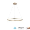 LED Pendelleuchte 80x80 messing farbig rund dimmbar Memoryfunktion modern