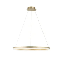 LED Pendelleuchte 80x80 messing farbig rund dimmbar Memoryfunktion modern