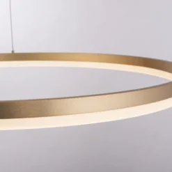 LED Pendelleuchte 80x80 messing farbig rund dimmbar Memoryfunktion modern