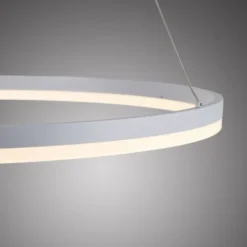 LED Pendelleuchte 80x80 weiss rund dimmbar Memoryfunktion modern