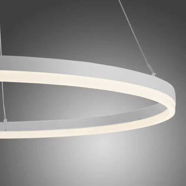LED Pendelleuchte 80x80 weiss rund dimmbar Memoryfunktion modern