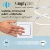 LED Pendelleuchte 60x60 weiss rund dimmbar Memoryfunktion modern