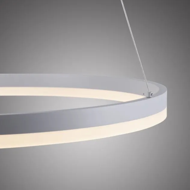 LED Pendelleuchte 60x60 weiss rund dimmbar Memoryfunktion modern