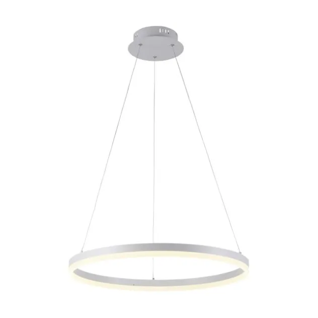 LED Pendelleuchte 60x60 weiss rund dimmbar Memoryfunktion modern