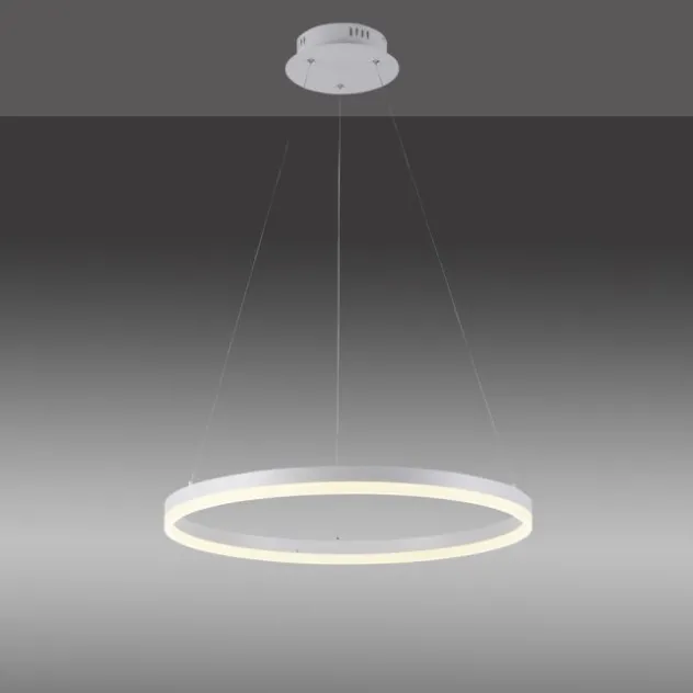LED Pendelleuchte 60x60 weiss rund dimmbar Memoryfunktion modern