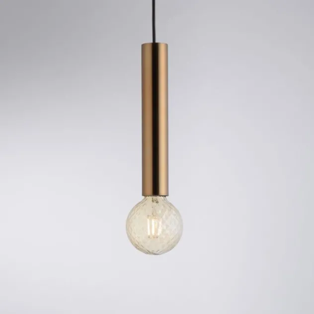 LED Pendelleuchte, zeitlos, messing matt, Innenleuchte,1 flammige Pendellampe