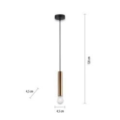 LED Pendelleuchte, zeitlos, messing matt, Innenleuchte,1 flammige Pendellampe