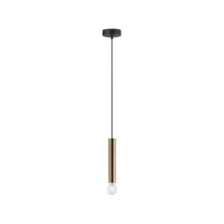 LED Pendelleuchte, zeitlos, messing matt, Innenleuchte,1 flammige Pendellampe