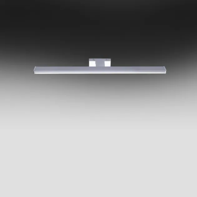 LED Spiegelleuchte 60x12,1cm chromfarbig glänzend schmal Badezimmerlampe