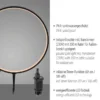 LED Spießleuchte D=50cm schwarz IP65 Schutz Timerfunktion Gartenlampe