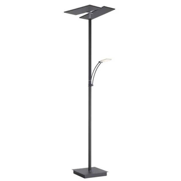 LED Stehlampe anthrazit farbig schwenkbar dimmbar Lesearm CCT Memory