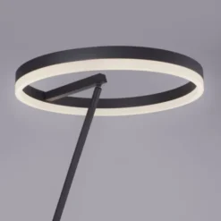 LED Stehlampe anthrazit farbig schwenkbar dimmbar Lichtring warmweiß Licht