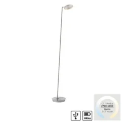 LED Stehleuchte AKKU BENTE, stahl, dimmbar, Akkuleuchte