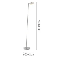 LED Stehleuchte AKKU BENTE, stahl, dimmbar, Akkuleuchte
