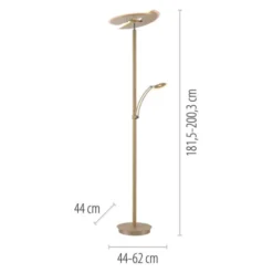 LED Stehleuchte ARTUR, sandfarben, Tastdimmer, dreh-und schwenkbar